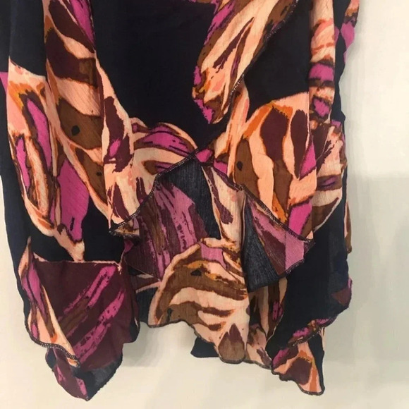 Mossimo Navy Ruffle Back Cut-out Flowy Spaghetti Strap top Size M GUC - Picture 5 of 8